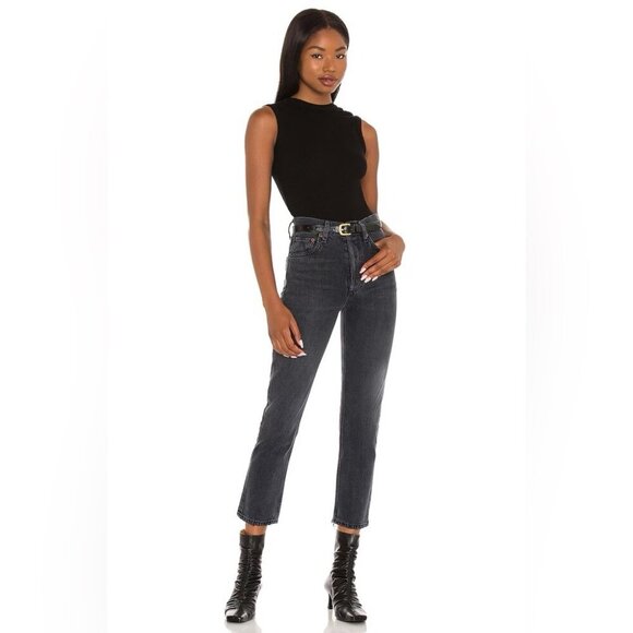 AGOLDE Riley High Rise Straight Leg Crop Jeans - Picture 2 of 9